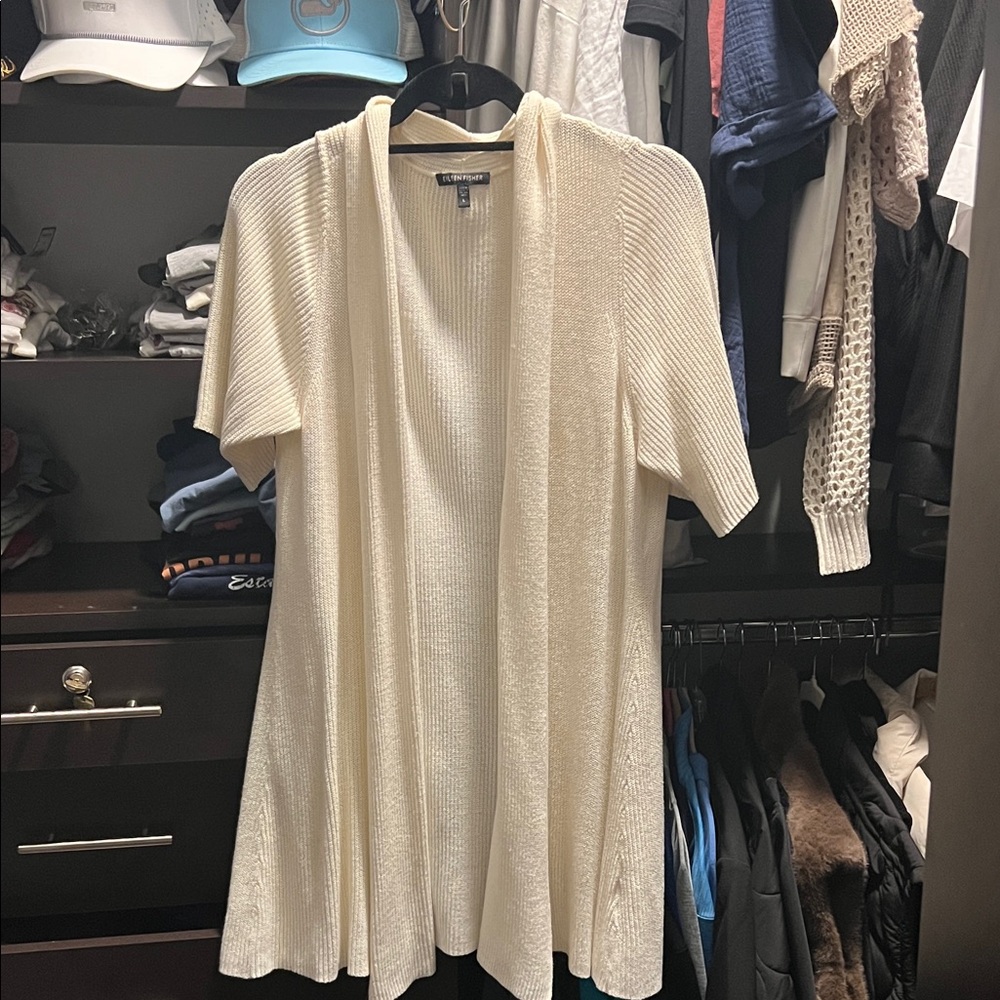 Eileen Fisher Ivory Knit Top